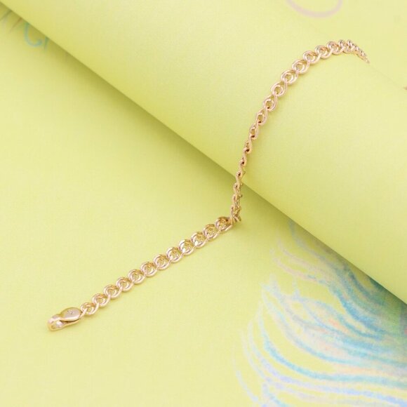 "Elegant Rose Gold Plated Link Chain Bracelet for Women, XPBL0877 - Picture 4 of 12